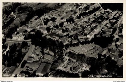 CPA Baruth in der Mark, Luftaufnahme von Baruth, Häuser, Bäume, Straßen