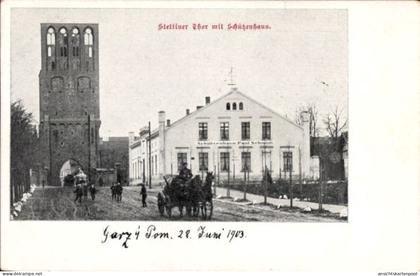 CPA Gartz an der Oder, Stettiner Tor, Schützenhaus