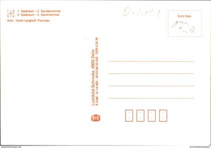 CPA Gramzow in der Uckermark, Konsum-Gaststätte Deutsches Haus, Gastraum, Kaminzimmer