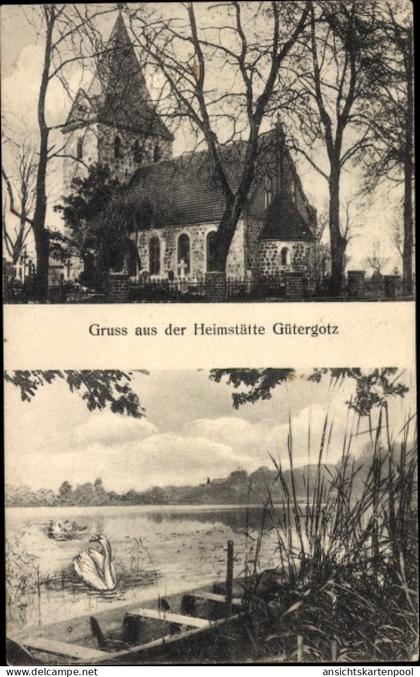 CPA Gütergotz Stahnsdorf Brandenburg, Heimstätte, Kirche