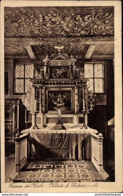 CPA Ketzür Butzow im Havelland, Kirche, Innenansicht, Altar