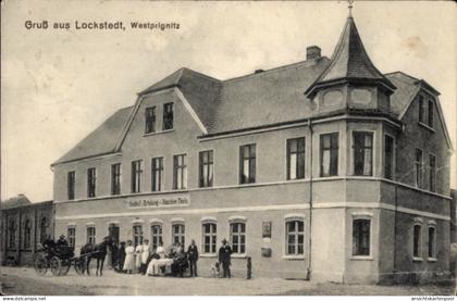 CPA Lockstädt Putlitz in der Prignitz, Gasthof Erholung, Kutsche