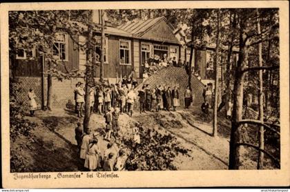 CPA Tiefensee Werneuchen im Kreis Barnim, Jugendherberge Gamensee, DJH