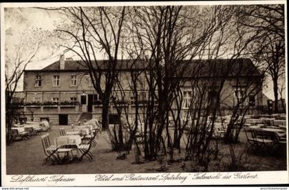CPA Tiefensee Werneuchen in der Mark, Hotel Restaurant Spitzkrug, Garten