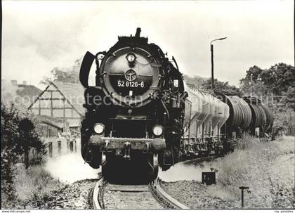 Golzow Brandenburg Dampflokomotive im Einsatz Baureihe 52 80 Nahgueterzug bei de