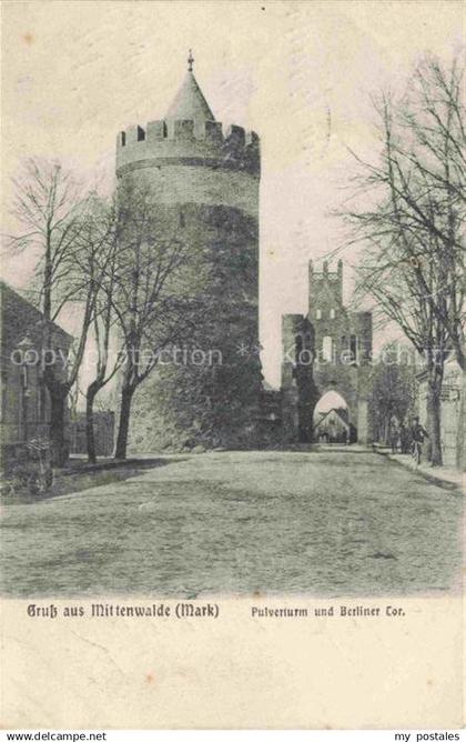 Mittenwalde Mark Pulverturm und Berliner Tor