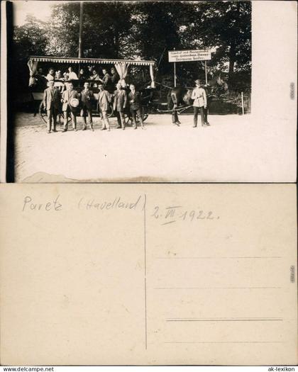 Paretz Ketzin Privatfoto: Gasthof zum gotischen Haus - Kutsche 1922