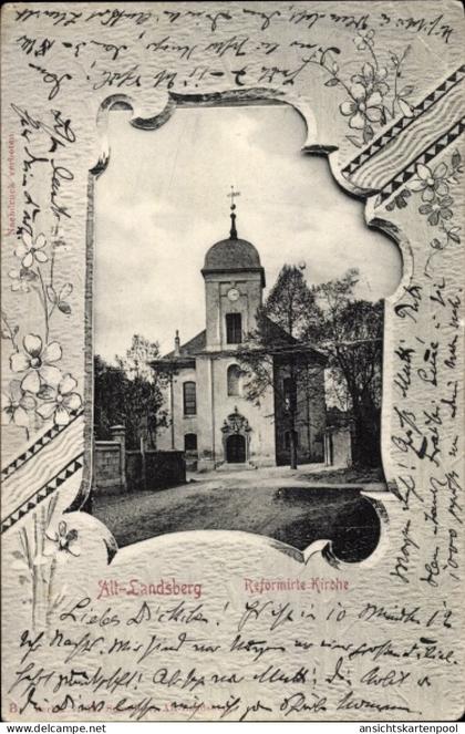 Passepartout CPA Altlandsberg in der Mark, Ref. Kirche