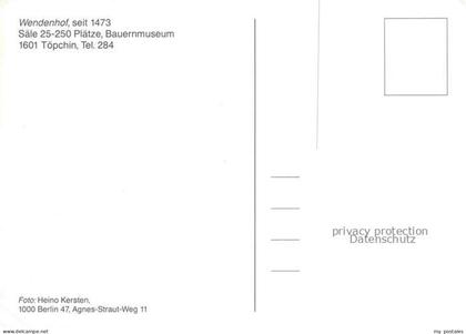 Toepchin Mittenwalde Mark Gasthaus Wendenhof 15. Jhdt. Bauernmuseum