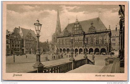 Allemagne - BREME - BREMEN - markt mit rathaus