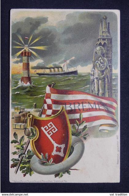 ALLEMAGNE - Carte postale illustrée aux couleurs de Brême - J 109