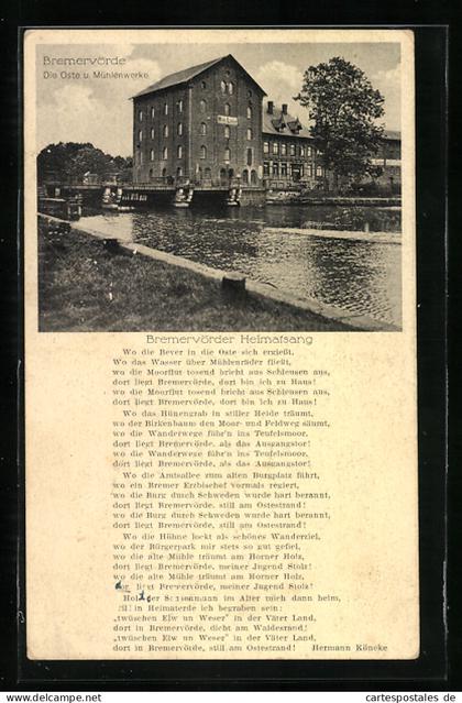 AK Bremervörde, Die Oste und Mühlenwerke, Bremervorder Heimatsang