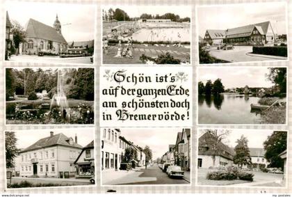 Bremervoerde Kirche Freibad Springbrunnen Park See Hauptstrasse Mehrbildkarte