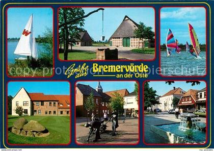 Bremervoerde Ostepartien Ziehbrunnen Park Schloss Plastik Brunnen
