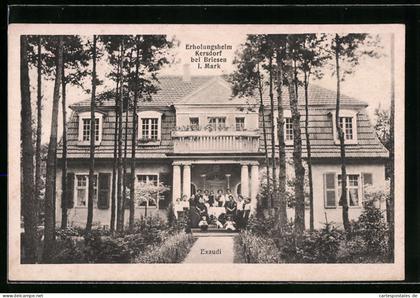AK Kersdorf bei Briesen, Blick auf das Erholungsheim, Exaudi