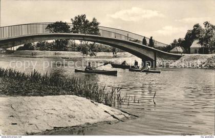 Senftenberg Niederlausitz Paddelstation Fussgaengerbruecke