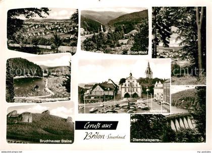 Brilon Hochsauerlandkreis NRW Landschaftspanorama Brilon Wald Schwimmbad Marktpl