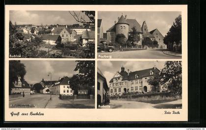 AK Buchloe, Postberg, Platz, Rathaus