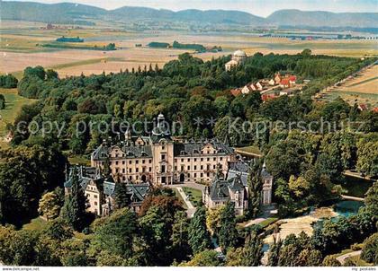 Bueckeburg Schloss Bueckeburg mit Mausoleum und Wesergebirge Fliegeraufnahme
