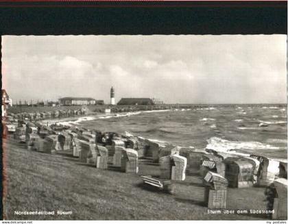 Buesum Nordseebad Buesum Sturm ungelaufen ca. 1955