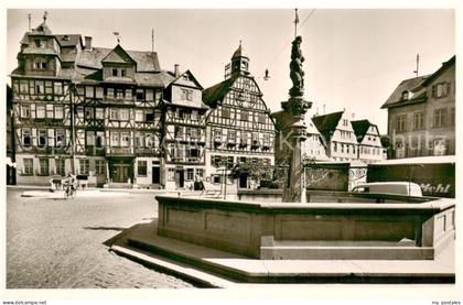 Butzbach Marktplatz Brunnen Altstadt Fachwerkhaeuser