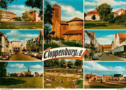 Cloppenburg Teilansichten Kirche Schwimmbad