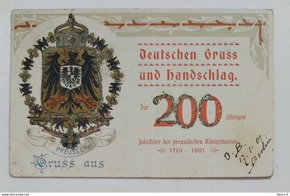 18696 Cartolina - Deutschen gruss und handschlag - VG 1902