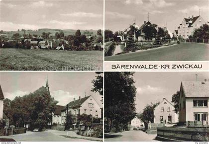 Baerenwalde Panorama Kirche Ortskern Wohngebiet Strasse Huegel Zwickau