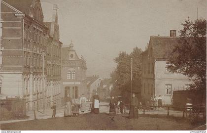 Foto AK Wilkau Hasslau Schulstraße Schule Volksschule a Zwickau Cainsdorf Culitzsch Rottmannsdorf Hüttelsgrün Cunersdorf