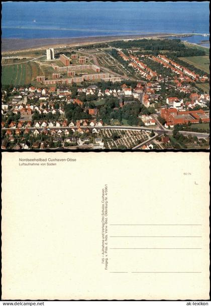Döse-Cuxhaven Luftaufnahme von Süden Nordseeheilbad Cuxhaven-Döse 1976