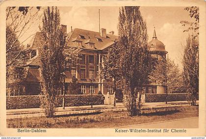 Deutschland - Berlin DAHLEM - Kaiser-Wilhelm-Institut für Chemie