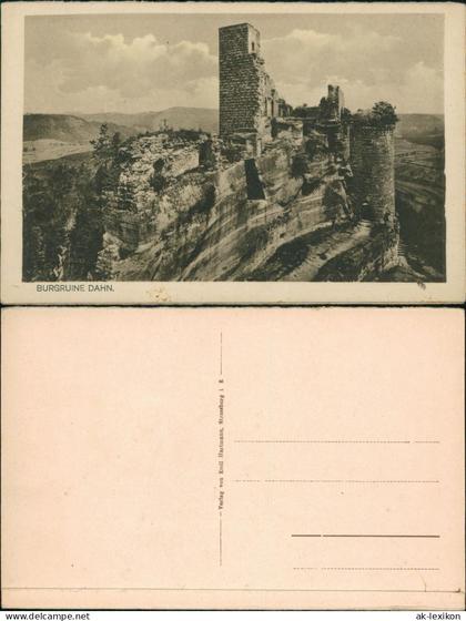 Ansichtskarte Dahn Burgruine Alt-Dahn 1929