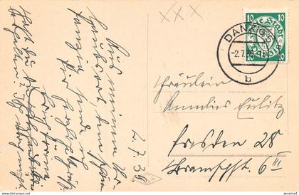 DANZIG Kirche St.Marien , Postkarte Briefmarke Danzig 1939