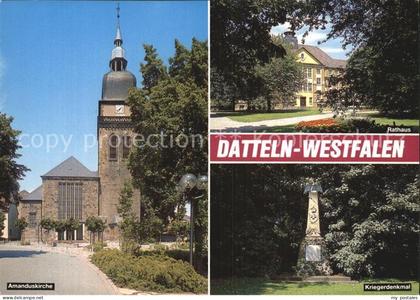 Datteln Amanduskirche Kriegerdenkmal Rathaus