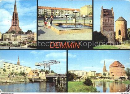Demmin Mecklenburg Vorpommern Bartholomaeuskirche Springbrunnen Luisentor Pulver
