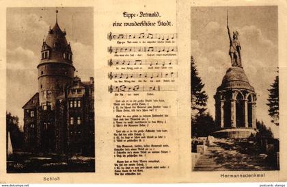 Detmold, Lippe-Detmold, Lied-AK, 1925 nach Honnef versandt