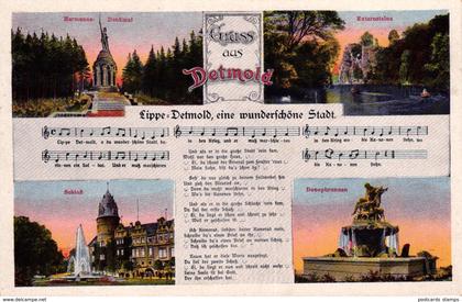Detmold, Lippe-Detmold, Lied-AK, um 1910/20
