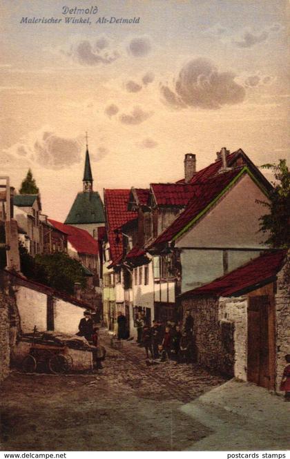 Detmold , Malerischer Winkel, Alt-Detmold, um 1910/20