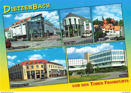 Dietzenbach Gustav-Heinemann-Ring City Passage Blick zur Kirche Theodor-Heuss-Ri