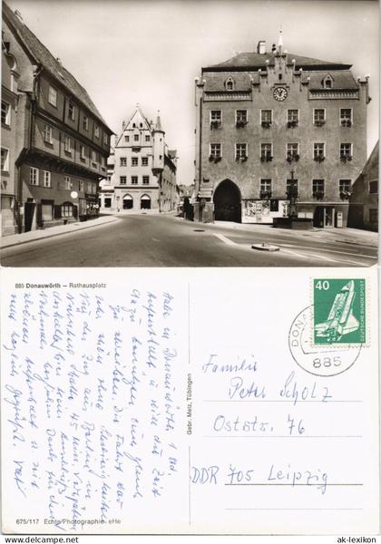 Ansichtskarte Donauwörth Rathausplatz 1971