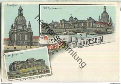 Dresden - Kunstakademie - Frauenkirche - Finanzministerim - Verlag Moritz Zobel Dresden
