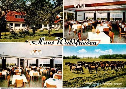 Duelmen Haus Waldfrieden Gastraeume Wildpferde im Merfelder Bruch