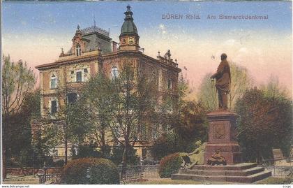 CPA Düren Rhid. Am BismarkDenkmal - le monument mémorial de Bismark
