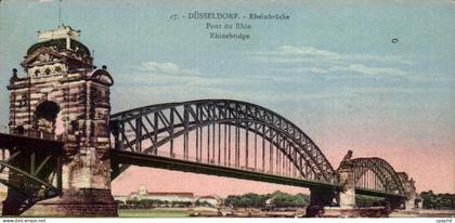 Allemagne - Deutschland - Duesseldorf - Rheinbruecke CPA