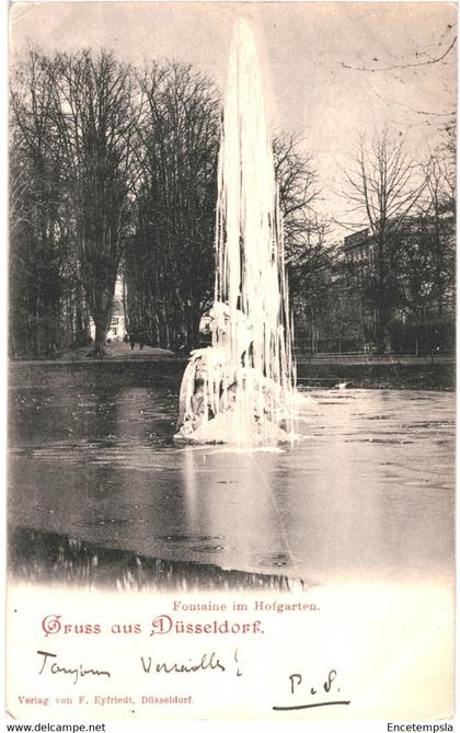CPA-Carte Postale Germany  Duesseldorf Gruss aus Duesseldorf  Fontaine im Hofgarten 1900 VM55015