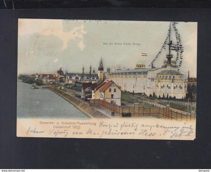 Dt. Reich AK Düsseldorf Ausstellung 1902 Bau der Firma Krupp