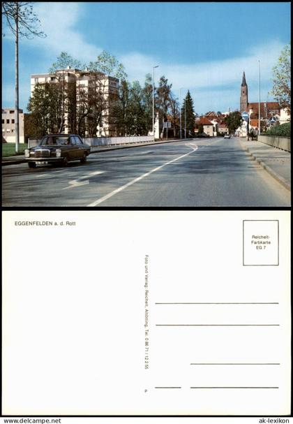 Eggenfelden Ortsansicht, Straßen-Ansicht, Auto alter Mercedes 1975