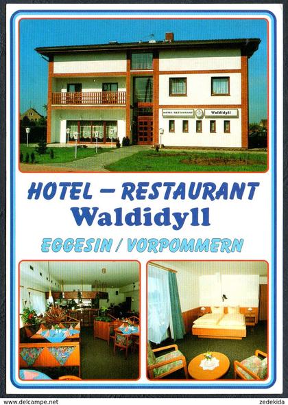 D5349 - Eggesin Hotel Restaurant Waldidyll - Verlag Bild und Heimat Reichenbach - Qualitätskarte - Stempel Briefzentrum
