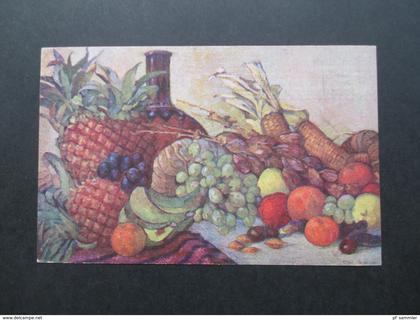 AK Künstlerkarte Kolonialkriegerdank. Früchte aus unseren Kolonien Nr. 2. 1914 Feldpost