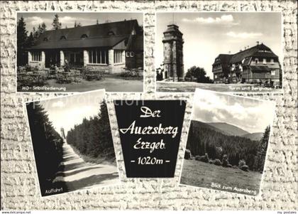 Auersberg Wildenthal Turm und Berghaus Auersberg Auffahrt